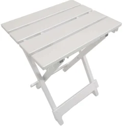 Tavolo da giardino in alluminio 39x30x25 cm bianco