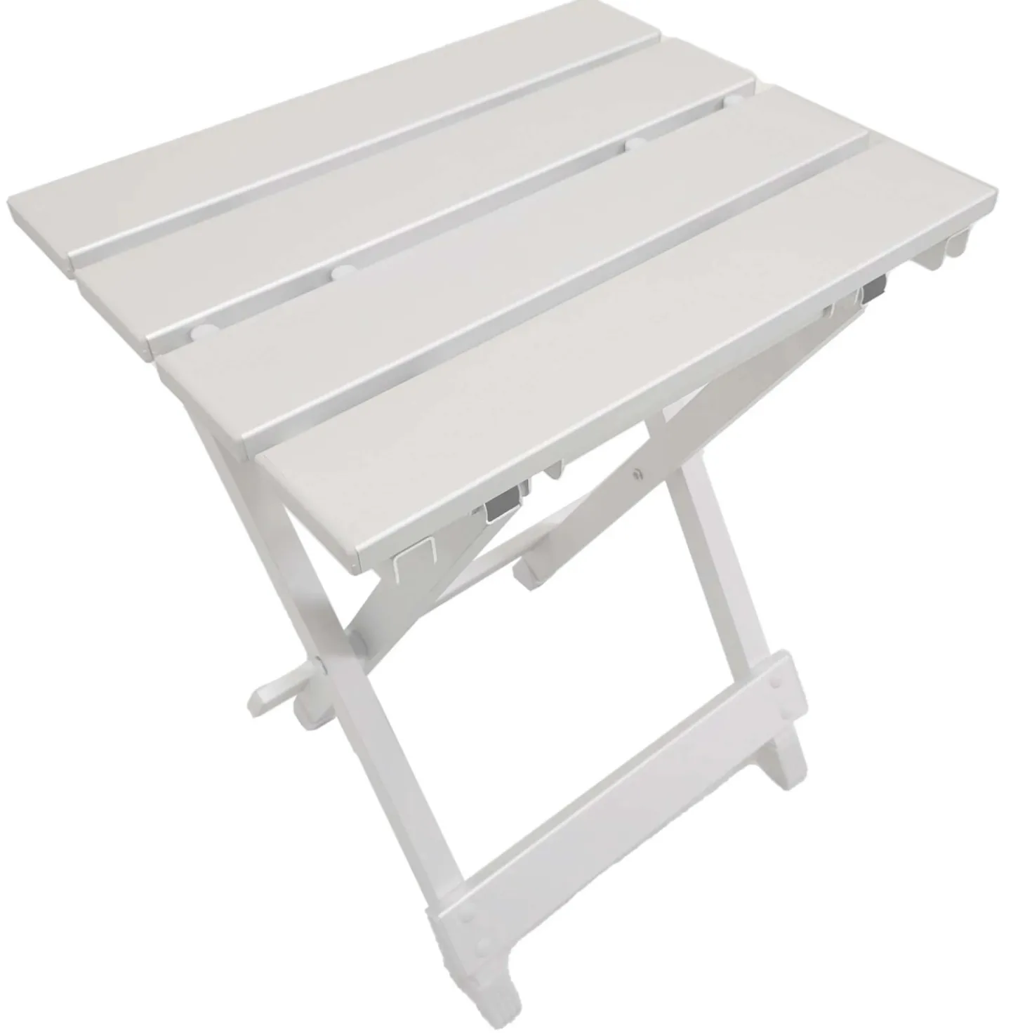 Tavolo da giardino in alluminio 39x30x25 cm bianco