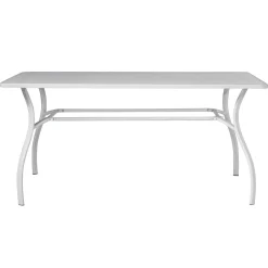 Tavolo da giardino in ferro in avorio 160x100 cm