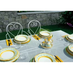Tavolo da giardino in ferro in avorio 160x100 cm