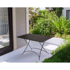 Tavolo da giardino in ferro 72x120x70 cm
