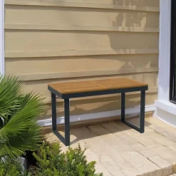 Tavolo da giardino Lipson in legno 120x60x68 cm
