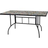 Tavolo da giardino Mosaico Flower in metallo verniciato 150x80x73 cm