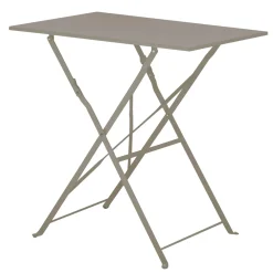 Tavolo da giardino pieghevole rettang Bistrò in ferro tortora 50x70 cm