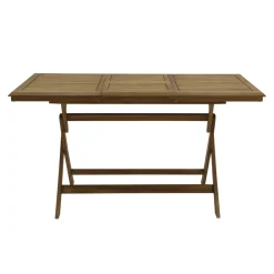 Tavolo da giardino pieghevole legno di acacia 100/140x70 cm H 75 cm
