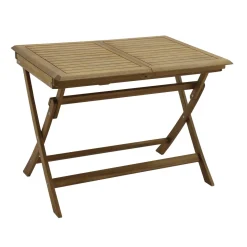 Tavolo da giardino pieghevole legno di acacia 100/140x70 cm H 75 cm