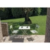 Tavolo da giardino pieghevole rettang Bistrò in ferro avorio 50x70 cm