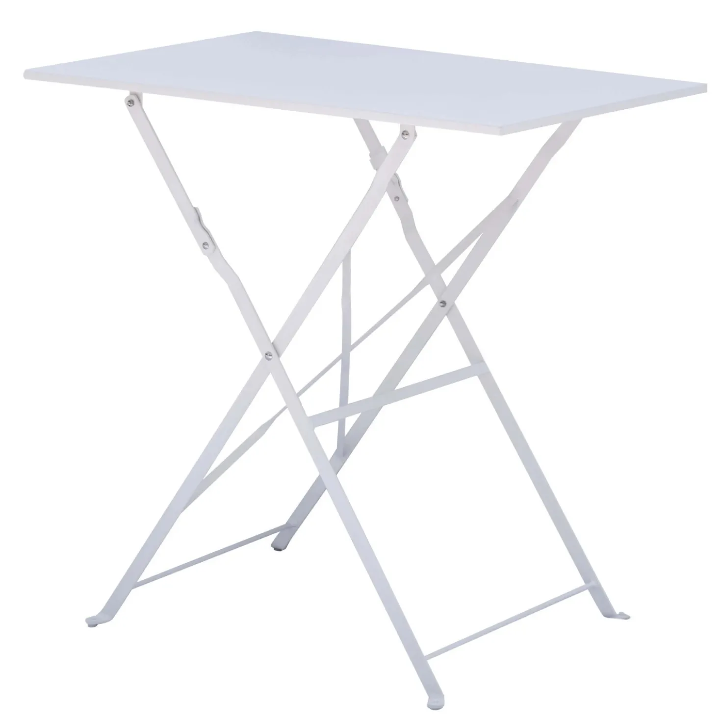 Tavolo da giardino pieghevole rettang Bistrò in ferro avorio 50x70 cm