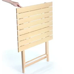 Tavolo da giardino Prince in legno 60x80xH72 cm naturale