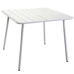 Tavolo da giardino quadrato Rovigo in metallo bianco 80x80x72 cm