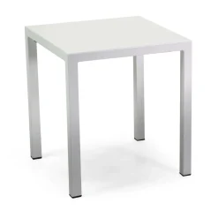 Tavolo da giardino quadrato New Elma in metallo bianco 35x35x42 cm