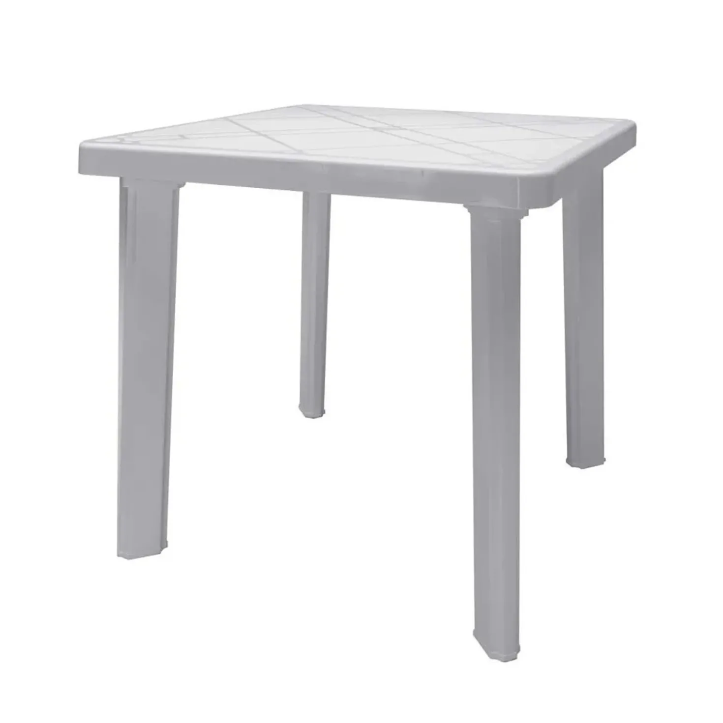 Tavolo da giardino Rodi in polipropilene grigio perla 80x80 cm