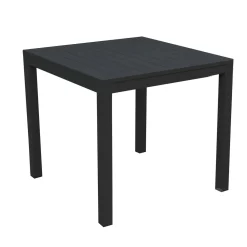 Tavolo da giardino Sullivan in alluminio antracite 80x80x75 cm