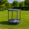 Tavolo da giardino tondo in metallo grigio Ø 40 cm H 50 cm