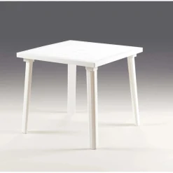 Tavolo da giardino Weekend in polipropilene 80x80 cm bianco