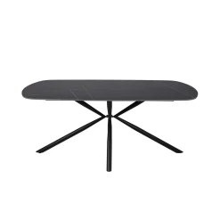 Tavolo da pranzo fisso Style nero 180x90x76 cm