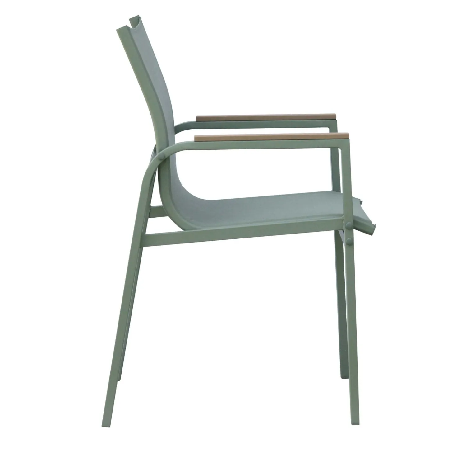Tavolo e sedie da giardino in polywood verde 4 posti