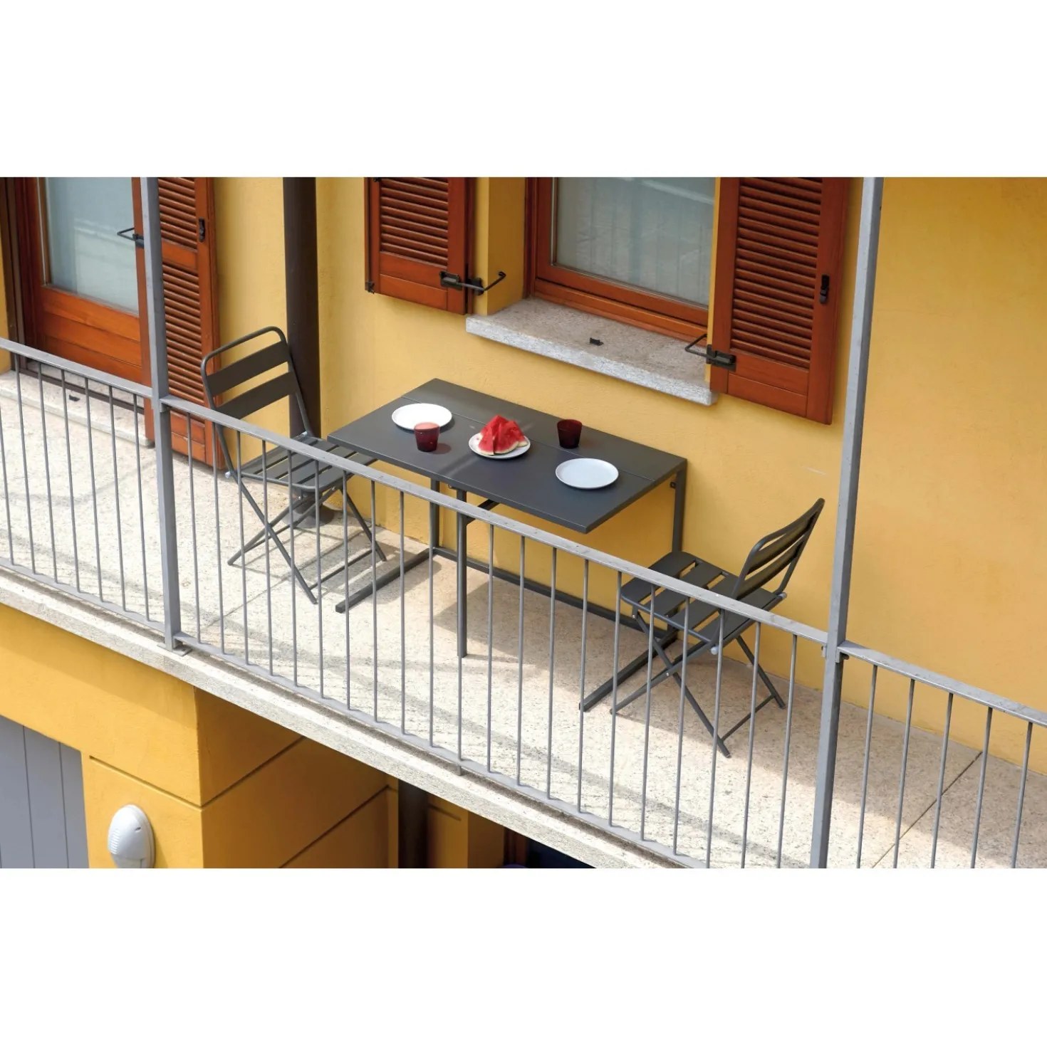 Tavolo e sedie da giardino Balcony in ferro 2 posti