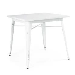 Tavolo Minnesota bianco antico 80x80 cm