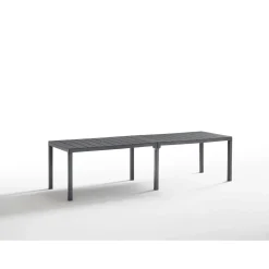 Tavolo modulare da giardino King in polipropilene grafite 88x296-148 cm