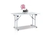 Tavolo pieghevole con gambe in metallo bianco