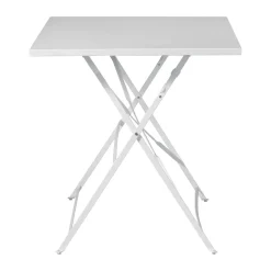 Tavolo pieghevole da giardino Bistrò in ferro avorio 110x70 cm