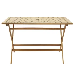 Tavolo pieghevole da giardino in acacia 120x70x76 cm