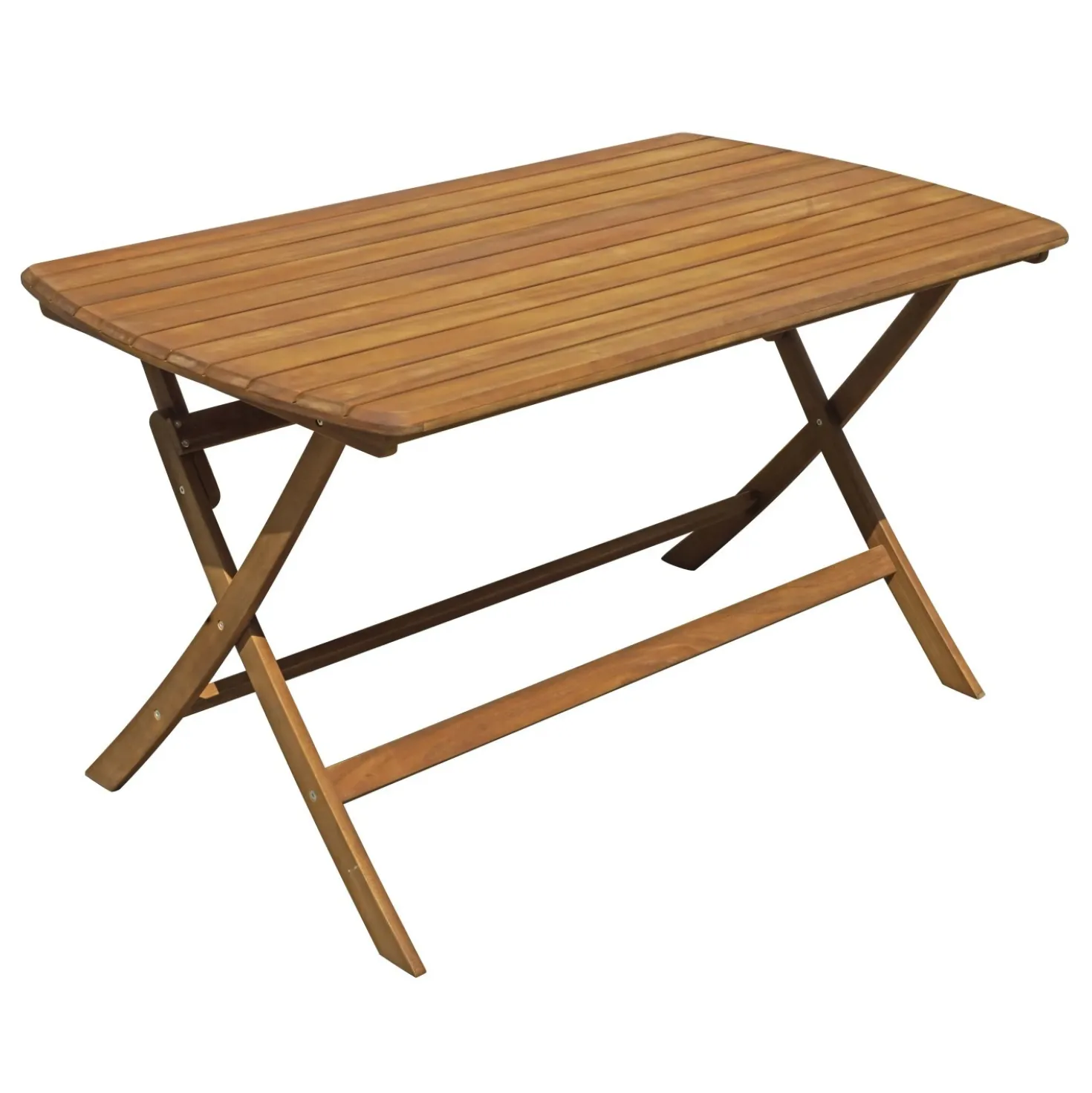 Tavolo pieghevole da giardino in acacia 140x80 cm