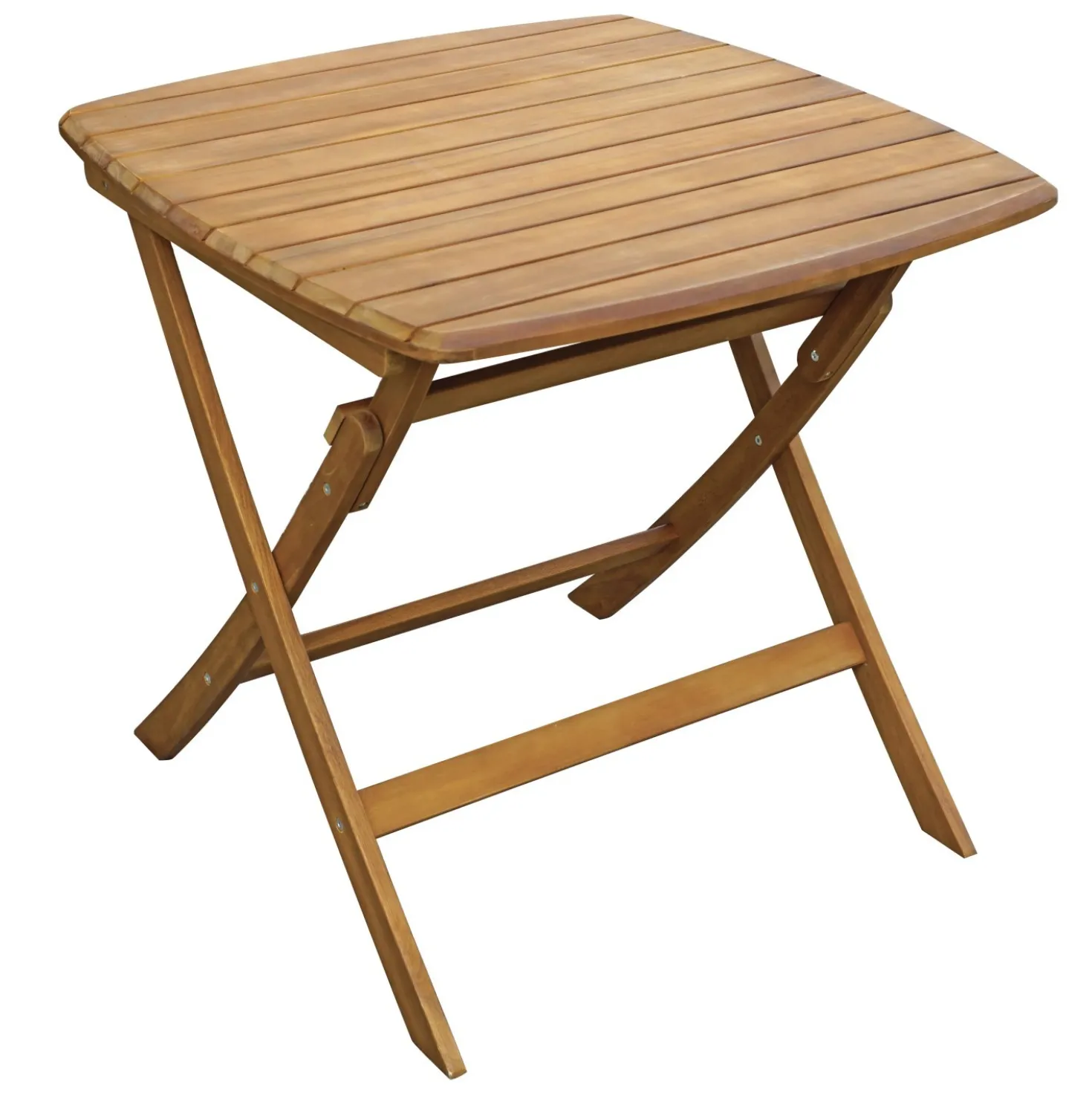 Tavolo pieghevole da giardino in acacia 80x80 cm