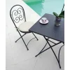 Tavolo pieghevole da giardino in ferro nero 70x70xH74 cm