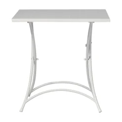 Tavolo pieghevole da giardino in ferro in avorio 70x70 cm