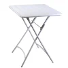 Tavolo pieghevole da giardino Rovigo bianco 80x80x72 cm