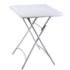 Tavolo pieghevole da giardino Rovigo bianco 80x80x72 cm