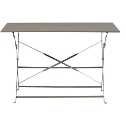 Tavolo pieghevole da giardino Bistrò in ferro tortora 110x70 cm