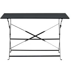 Tavolo pieghevole da giardino Bistrò in ferro antracite 110x70 cm