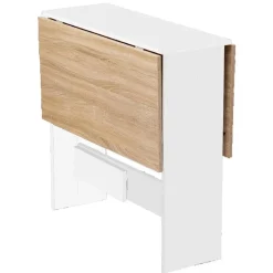 Tavolo pieghevole in pannello truciolare 103x76x75 cm bianco