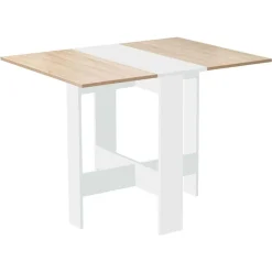 Tavolo pieghevole in pannello truciolare 103x76x75 cm bianco