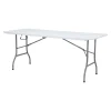 Tavolo pieghevole in plastica bianco 180x75 cm
