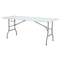 Tavolo pieghevole in plastica bianco 180x75 cm