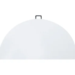 Tavolo pieghevole Taloga tondo in plastica e telaio acciaio 152x74 cm bianco