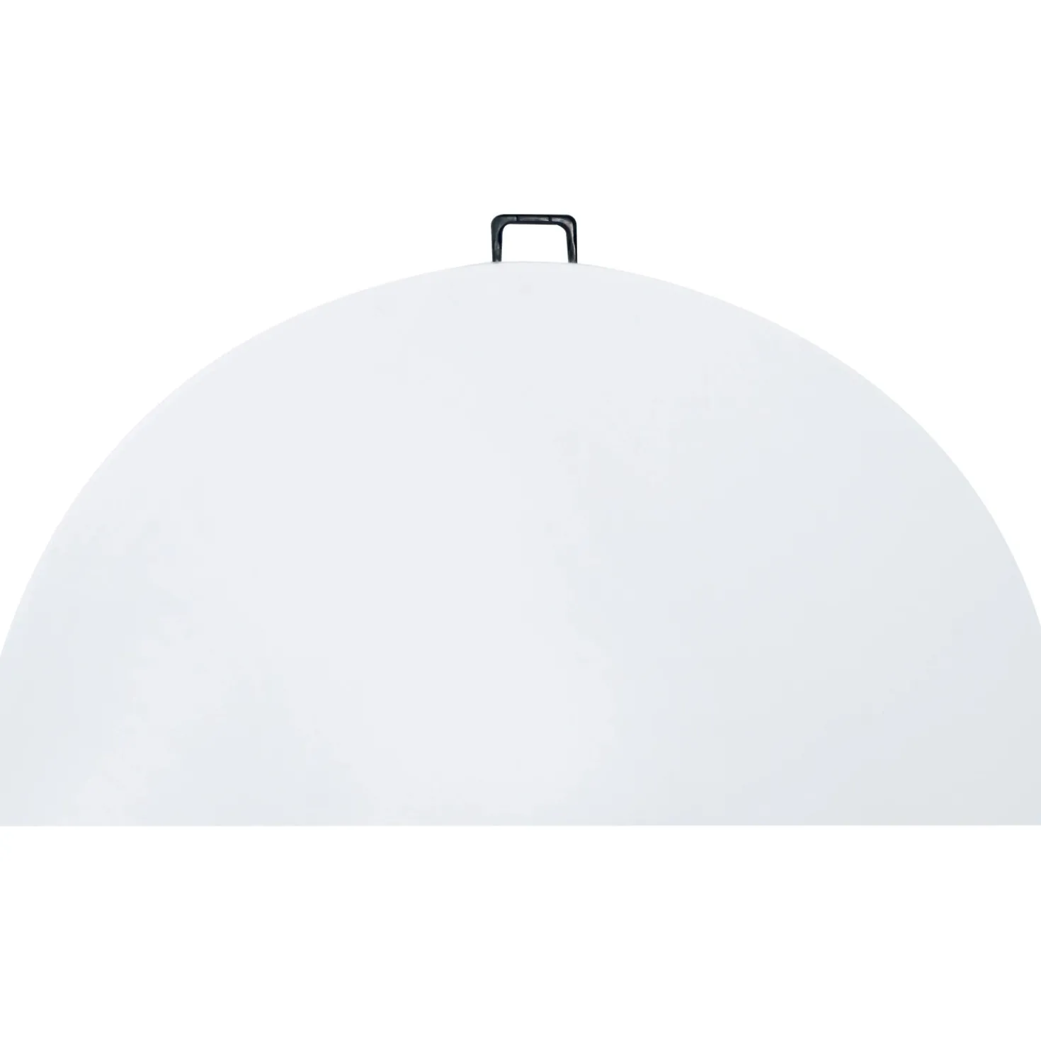 Tavolo pieghevole Taloga tondo in plastica e telaio acciaio 152x74 cm bianco