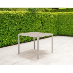 Tavolo quadrato da giardino Linea Tenerife effetto legno 78 x 78 x H 74 cm