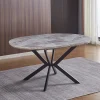 Tavolo rotondo allungabile da pranzo Evelina grigio pietra 120x120x76 cm