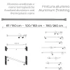 Telaio doccia estensibile 180/240 cm alluminio anodizzato