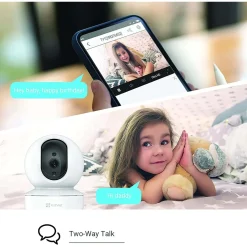 Telecamera da interno Ezviv TY1 2MP Wifi Smart Home 2.4 Ghz bianco