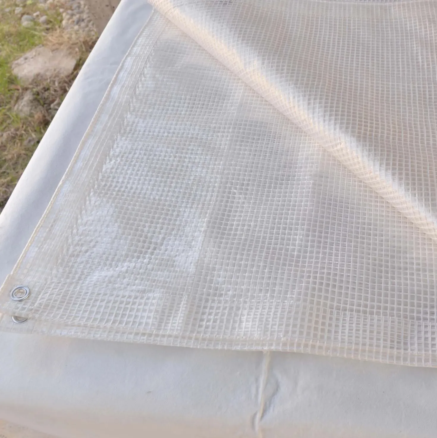 Telo occhiellato retinato Tenax Cover All polietilene 2x3 m bianco-trasparente