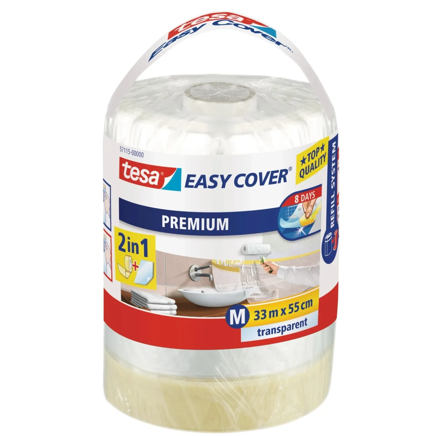 Telo protettivo Tesa Easy Cover Premium rotolo di ricambio 33 m x 0,55 m
