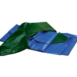 Telone occhiellato antistrappo 5 x 6 m blu e verde