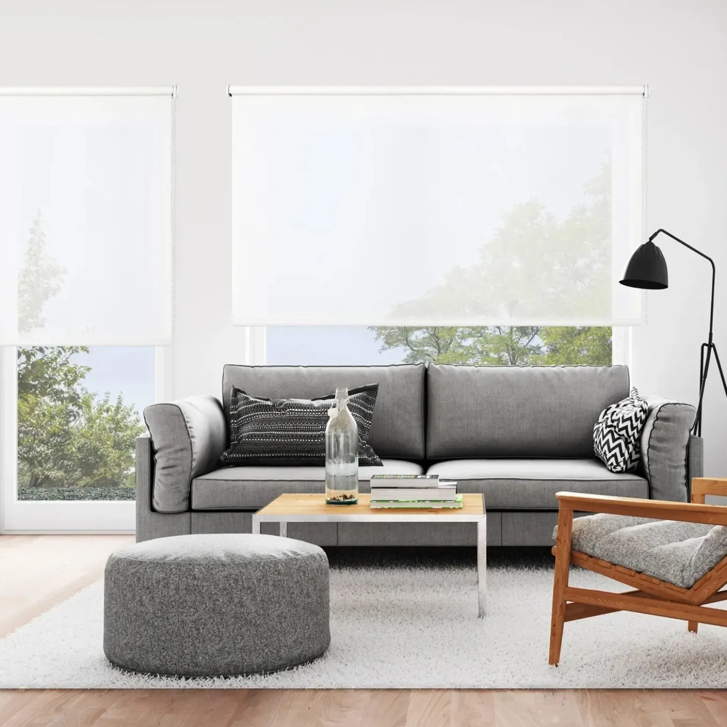 Tenda a rullo colore bianco 100x250 cm