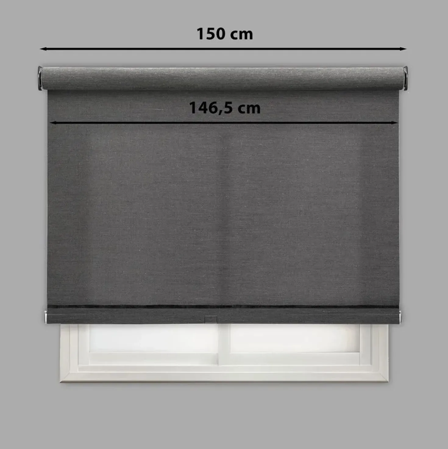 Tenda a rullo Lino filtrante 150x250 cm antracite